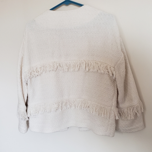 Joie Porcelain Jacoba Fringe Jacket Size Small - Picture 5 of 12